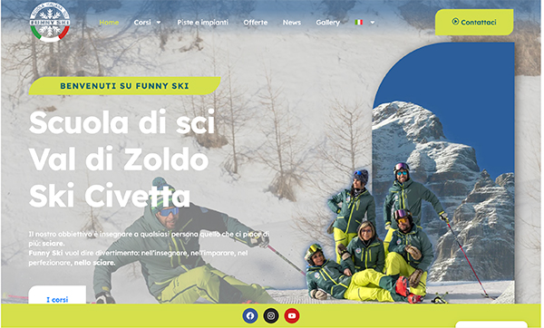 Ski & Snowboard School FUNNY SKI Civetta Zoldo Valley