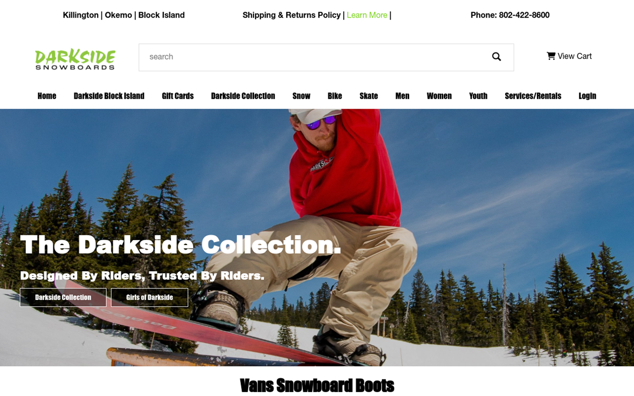 Darkside Snowboards, Killington, Vermont